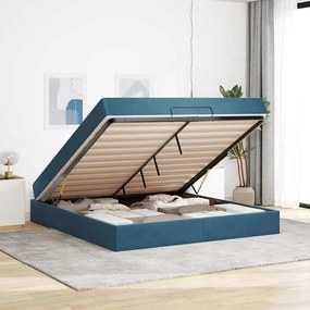 vidaXL Σκελετός Κρεβατιού Άλλο Μπλε 180 x 200 cm Βελούδο