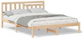 vidaXL Σκελετός Κρεβατιού Καφέ 160 x 200 cm Συμπαγές ξύλο πεύκου