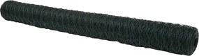 vidaXL Φράχτης Εξαγώνου Πράσινο 1,6 x 50 m PVC