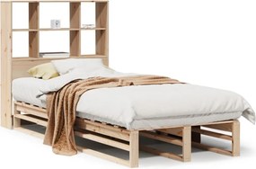 vidaXL Κρεβάτι Βιβλιοθήκη Χωρίς Στρώμα 90x200 εκ Μασίφ Ξύλο