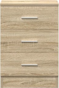 vidaXL Κομοδίνα 2 τεμ. Χρώμα Sonoma Δρυς 38x35x56 εκ. από Επεξ. Ξύλο