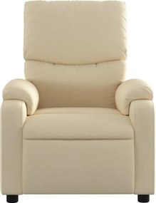 vidaXL Πολυθρόνα Ανακλινόμενη με Κρεμ Ύφασμα από Ύφασμα