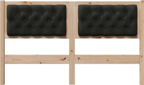 vidaXL Κεφαλάρι Άλλο Καφέ και μαύρο 150 cm Μασίφ ξύλο πεύκου