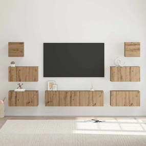 vidaXL Σετ επίπλου τηλεόρασης 8 pcs artisan δρυς 60 x 30 x 30 cm