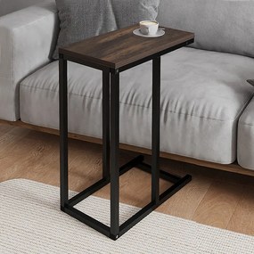 Τραπεζάκι βοηθητικό Agiro Megapap χρώμα rustic καρυδί 45,7x25,5x62,9εκ.-GP041-0124,1