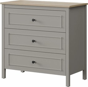Συρταριέρα Γκρι / Δρυς PECRAL 90.6x48x87.2