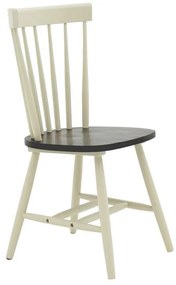 Larus natural wood rubberwood anthracite chair-white 50x49x90cm 50x49x90 εκ.