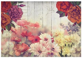 Φωτοταπετσαρία - Vintage Flowers 100x70