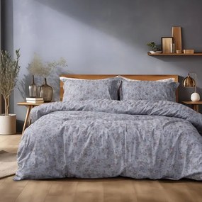 Beauty Home Σετ σεντόνια υπέρδιπλα με λάστιχο Art 12212 Jasmine 100% Βαμβακοσατέν 300tc 170x200+30 Γκρι