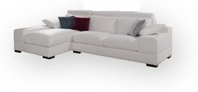 Γωνιακός καναπές κρεβάτι Kaly S, λευκό 290x90x180cm Αριστερή γωνία – MIL-TED-003