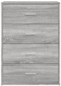 vidaXL Μπουφές Γκρι Sonoma 60x31x84 εκ. από Επεξεργασμένο Ξύλο