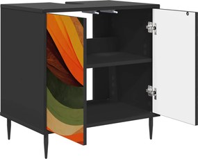 vidaXL Ντουλάπι Μπάνιου BONN Μαύρη Δρυς 60 x 40 x 61 εκ