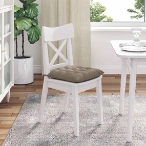 vidaXL Μαξιλάρια καθισμάτων 4 τμχ. Ύφασμα Μικροΐνας Taupe