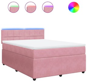 ΚΡΕΒΑΤΙ BOXSPRING ΜΕ ΣΤΡΩΜΑ ΡΟΖ 160X200 ΕΚ. ΒΕΛΟΥΔΙΝΟ 3290087