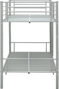 vidaXL Κουκέτα Γκρι 90 x 200 εκ. Μεταλλική