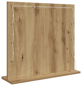 vidaXL Καθρέφτης Vanity με LED φώτα Artisan Oak 60x55x18 εκ