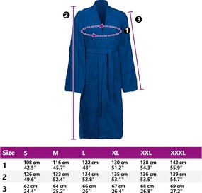 vidaXL Μπουρνούζι KINN Μπλε S Βαμβάκι