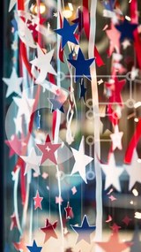 Intra Συλλεκτικό Ξύλινο Παζλ Plywood 4mm - Ένδειξη αστεριών από κόκκινο, λευκό και μπλε χαρτί Σε Ξύλινο Κουτί - Διαστάσεις: 10x10 cm – 25 κομμάτια