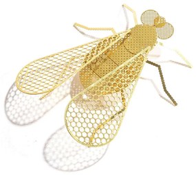 Διακοσμητικό Αντικείμενο Housefly FLM-HF 7x6cm Gold Fundamental Metal