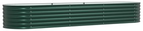 vidaXL Υψωμένο Κρεβάτι Κήπου Πράσινο 320x80x44 εκ. Γαλβανισμένο Ατσάλι