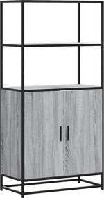 vidaXL Highboard Grey Sonoma Κατασκευασμένο ξύλο και μέταλλο