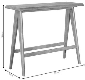 Τραπέζι Bar Winslow ξύλο rubberwood ανοικτό καρυδί 120x45x100εκ 120x45x100 εκ.