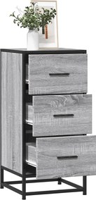 vidaXL Ραφιέρα Γκρι Sonoma 35,5x35x76 εκ. Επεξ. Ξύλο + Μέταλλο