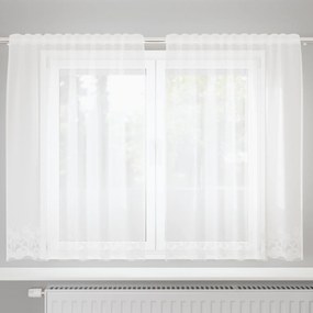 vidaXL Κουρτίνα Δαντέλας με κουρτίνες Λευκό 150 x 180 cm Πολυεστέρας