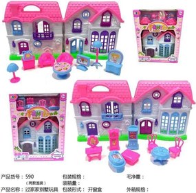 Κουκλόσπιτο mini με αξεσουάρ - 590 - 917362