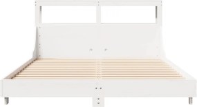 vidaXL Σκελετός Κρεβ. Χωρίς Στρώμα Λευκό 120x200 εκ Μασίφ Πεύκο