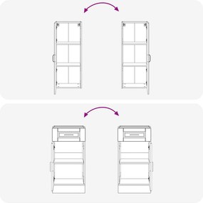 vidaXL Μονάδα κουζίνας PORTO 5 pcs Γκρι Σκυροδέματος