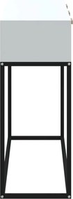 vidaXL Τραπέζι Κονσόλα Λευκό 105x30x75 εκ. Επεξεργασμένο Ξύλο / Σίδερο