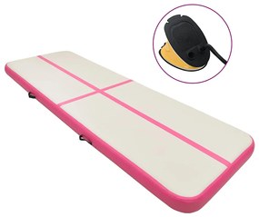 vidaXL Στρώμα Ενόργανης Φουσκωτό Ροζ 600 x 100 x 15 εκ. PVC με Τρόμπα