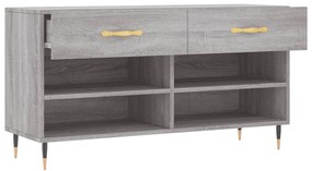 vidaXL Παπουτσοθήκη Γκρι Sonoma 102x35x55 εκ. από Επεξεργασμένο Ξύλο