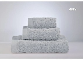 Πετσέτες Classic 600 (3τμχ) Grey Down Town Σετ Πετσέτες 70x140cm 100% Βαμβάκι