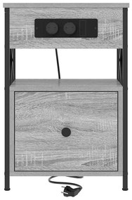vidaXL Κομοδίνο Γκρι sonoma 40 x 31 x 60 εκ. Επεξεργασμένο ξύλο