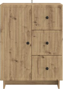 vidaXL Πλαϊνό γραφείο Artisan Δρυς 66 x 34,5 x 90 εκ