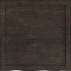 vidaXL Πάγκος Μπάνιου Σκούρο Καφέ 60x60x(2-4) εκ. Επεξεργ. Μασίφ Ξύλο