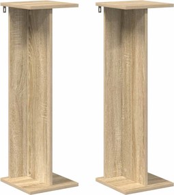 vidaXL Βάση φυτών 2 τεμ. Sonoma Δρυς 25 x 25,5 x 80,5 εκ.