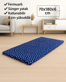 Stewehome Στρώμα αφρού για δάπεδο και κάμπινγκ 180x70x6 cm