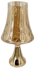 Βάζο Αμπαζούρ 15-00-23957 Φ24,5x45,5cm Gold Marhome Μέταλλο,Γυαλί