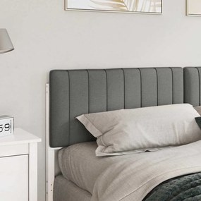 vidaXL Ταπετσαρισμένο κεφαλάρι Λευκό και Ανοιχτό Γκρι 180 cm