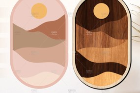 Intra απο ξύλο plywood 3mm-4mm πάχος Boho Landscape Art Wall Art Δίασταση 40x40 cm INTRAFABR-124846433