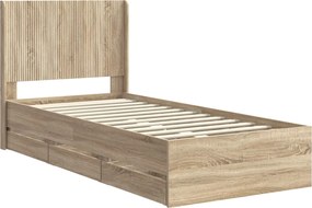 vidaXL Καλάθι με αποθήκη και κεφαλάρι Sonoma Δρυς 75 x 190 cm