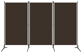 vidaXL Διαχωριστικό Δωματίου με 3 Πάνελ Καφέ 260 x 180 εκ.