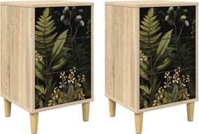 vidaXL Κομοδίνο RHENEN 2 τεμ. Sonoma Δρυς 36 x 33 x 60 εκ