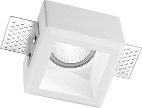 Γύψινο Σποτ Χωνευτό Cosimo Trimless GU10 Κοπή 8,5x8,5cm Τετράγωνο Λευκό