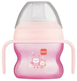 Ποτηράκι Με Χερούλια Starter Cup 462G 150ml 4+ Μηνών Pink Mam 150ml Silicon,Plastic