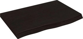 vidaXL Επιφάνεια Τραπεζιού Σκούρο Καφέ 60x40x(2-4)εκ Επεξ. Μασίφ Δρυς