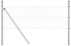 vidaXL Φράχτης  Hexagon 0,4x25 m Γαλβανισμένο Ατσάλι